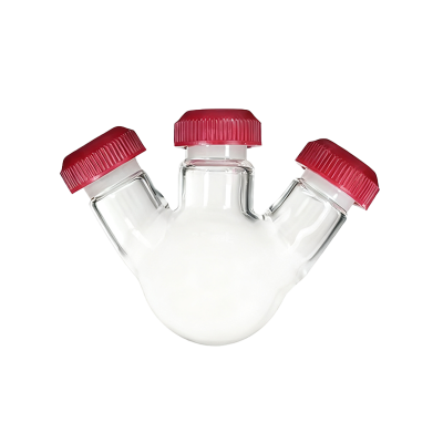 微量螺纹口三口圆底烧瓶