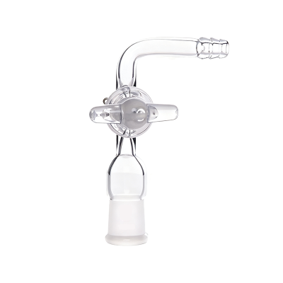 90°抽气接头，带玻璃节门