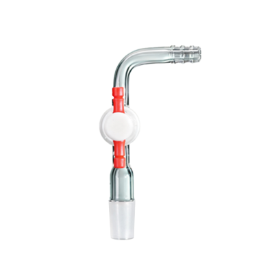 90°抽气接头，外磨口带精细可调四氟节门