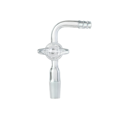 90°抽气接头，外磨口带玻璃节门