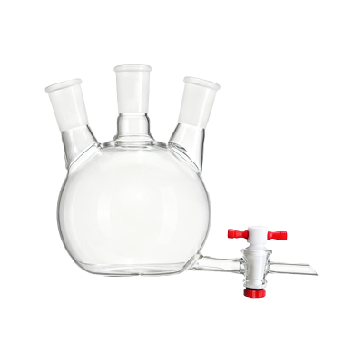 三口平底烧瓶，带节门