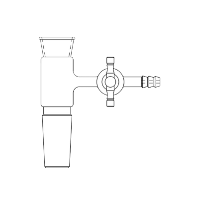 抽滤接头，带四氟节门
